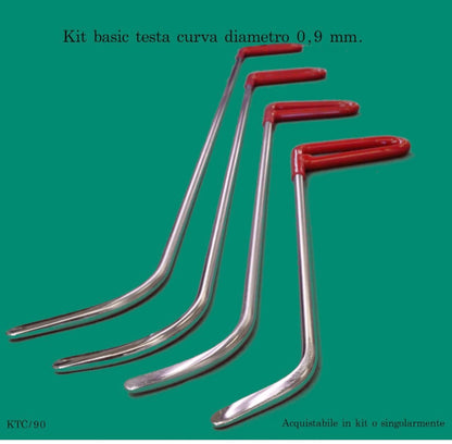 Kit basic completo leve a testa curva 4 pezzi diametro 0,9 mm. - Corso da LevaBolli