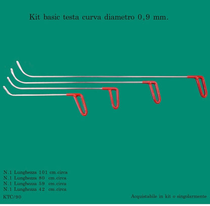 Kit basic completo leve a testa curva 4 pezzi diametro 0,9 mm. - Corso da LevaBolli