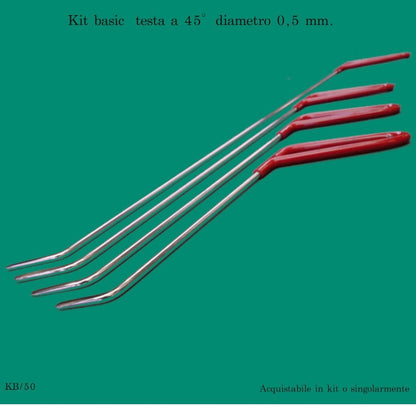 Kit basic con testa a 45° diametro 0,5 mm. - Corso da LevaBolli