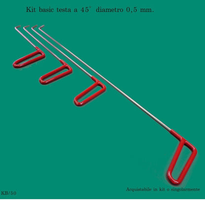 Kit basic con testa a 45° diametro 0,5 mm. - Corso da LevaBolli