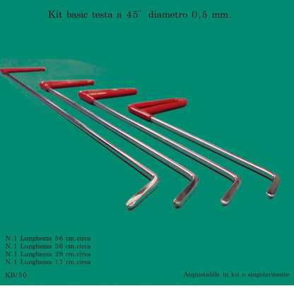 Kit basic con testa a 45° diametro 0,5 mm. - Corso da LevaBolli