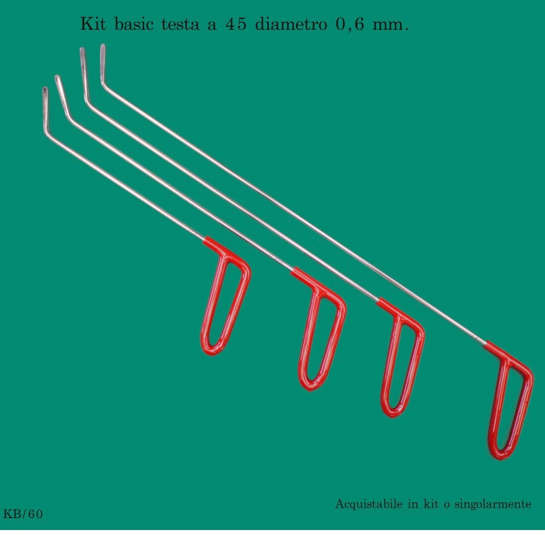 Kit basic leve con testa a 45° diametro 0,6 mm. - Corso da LevaBolli