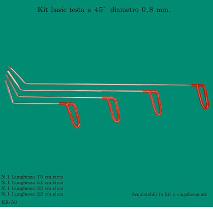 Kit basic leve con testa a 45° diametro 0,8 mm. - Corso da LevaBolli