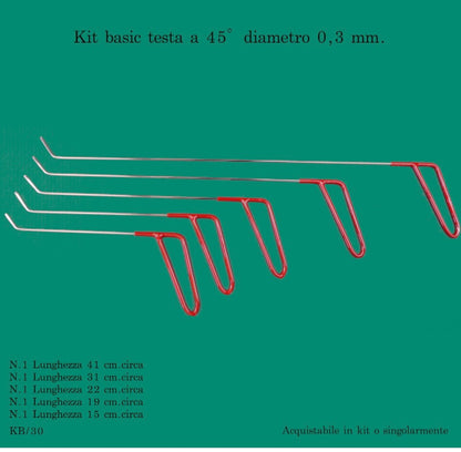 Kit basic testa a 45° diametro 0,3 mm. - Corso da LevaBolli