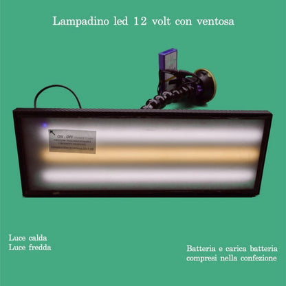 Lampadino led 12 volt con ventosa sottovuoto. - Corso da LevaBolli